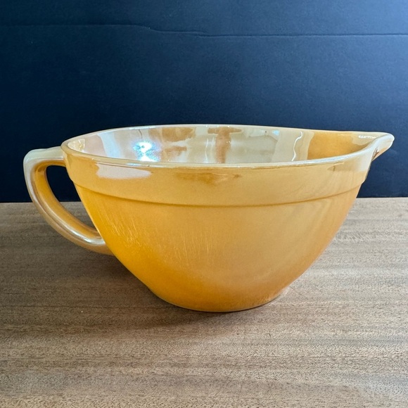 Vintage 1950’s Fire King by Anchor Hocking Iridescent Peach Lustre Butter Bowl - Picture 1 of 5